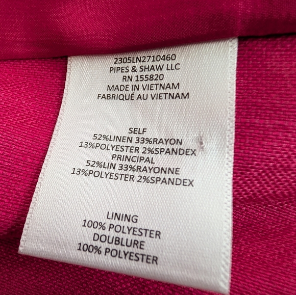 Veronica Beard Hirsh Pink Linen Dickey Jacket Blazer Size 00 - Picture 9 of 12